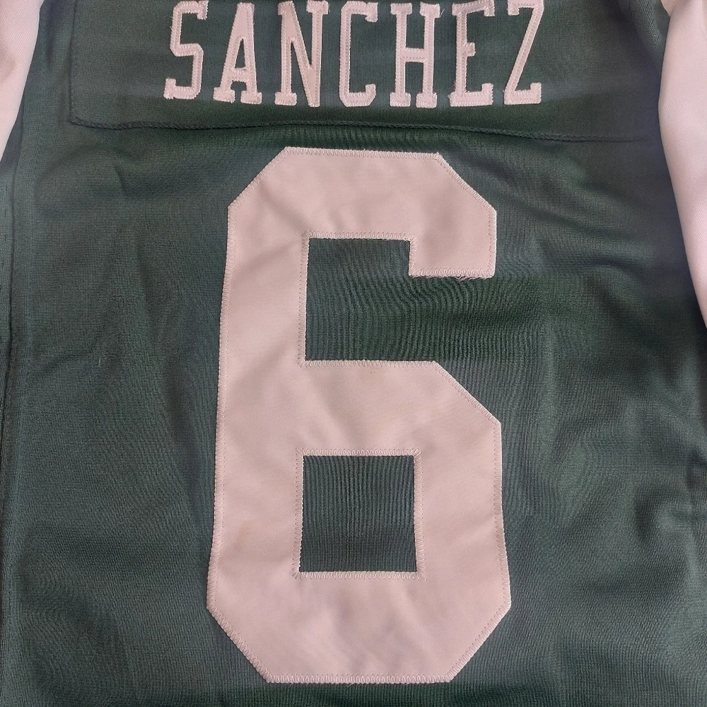 Nike New York Jets Jersey Youth Size M (10/12) Mark Sanchez #6 On Field Green - Picture 8 of 9